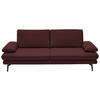 3-SITZER-SOFA in Leder Beere  - Beere/Schwarz, Design, Leder/Metall (222/86/104cm) - Dieter Knoll