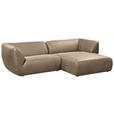 ECKSOFA in Lederlook Beige  - Beige/Schwarz, KONVENTIONELL, Kunststoff/Textil (278/175cm) - Carryhome