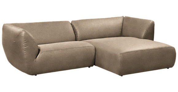 ECKSOFA in Lederlook Beige  - Beige/Schwarz, KONVENTIONELL, Kunststoff/Textil (278/175cm) - Carryhome