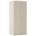 DREHTÜRENSCHRANK 101/223/61 cm,  in Champagner, 2-türig  - Champagner, Basics, Holzwerkstoff/Metall (101/223/61cm) - Novel