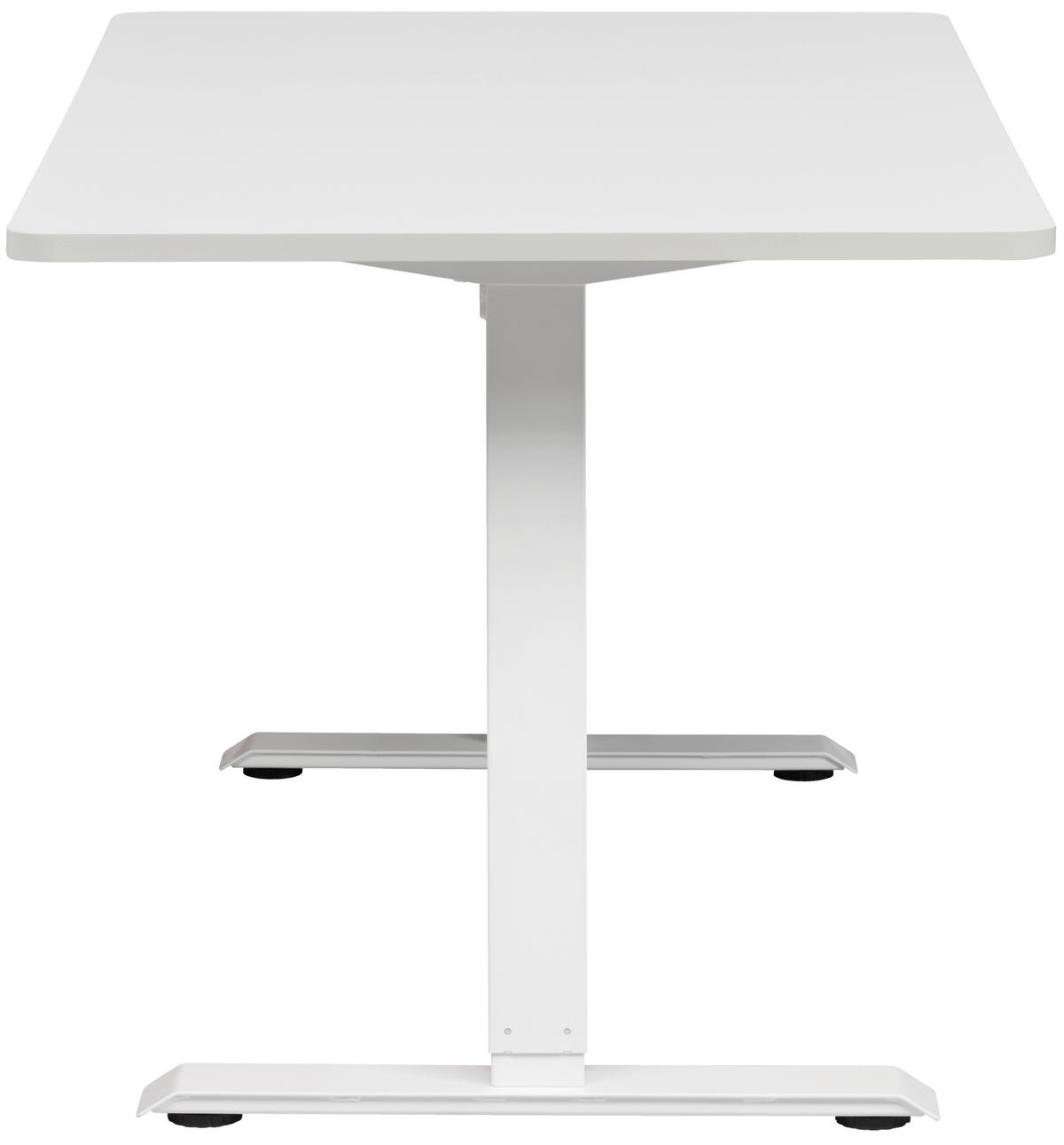 SCHREIBTISCH 160/80/73-123 cm Weiß höhenverstellbar elektrisch höhenverstellbar  - Weiß, MODERN, Holzwerkstoff/Metall (160/80/73-123cm) - Livetastic