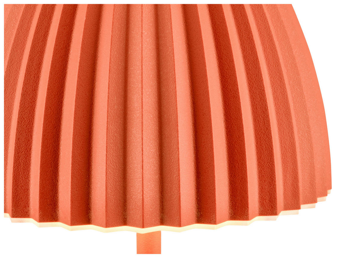 AKKU-TISCHLEUCHTE 14,5/36,5 cm  - Orange, Basics, Kunststoff/Metall (14,5/36,5cm)