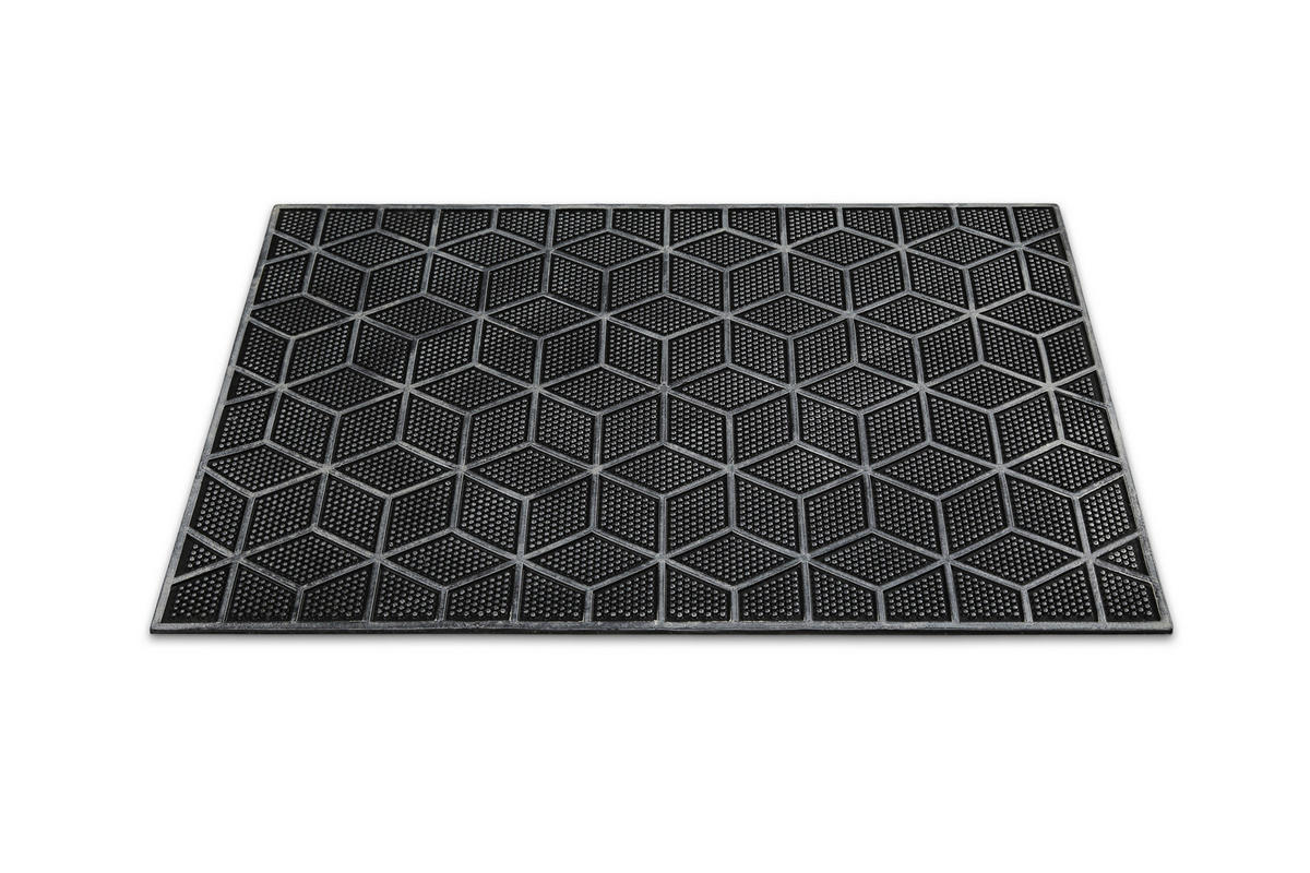 FUßMATTE 40/60 cm Bossa Groove  - Anthrazit/Silberfarben, KONVENTIONELL, Kunststoff (40/60cm) - WECON HOME