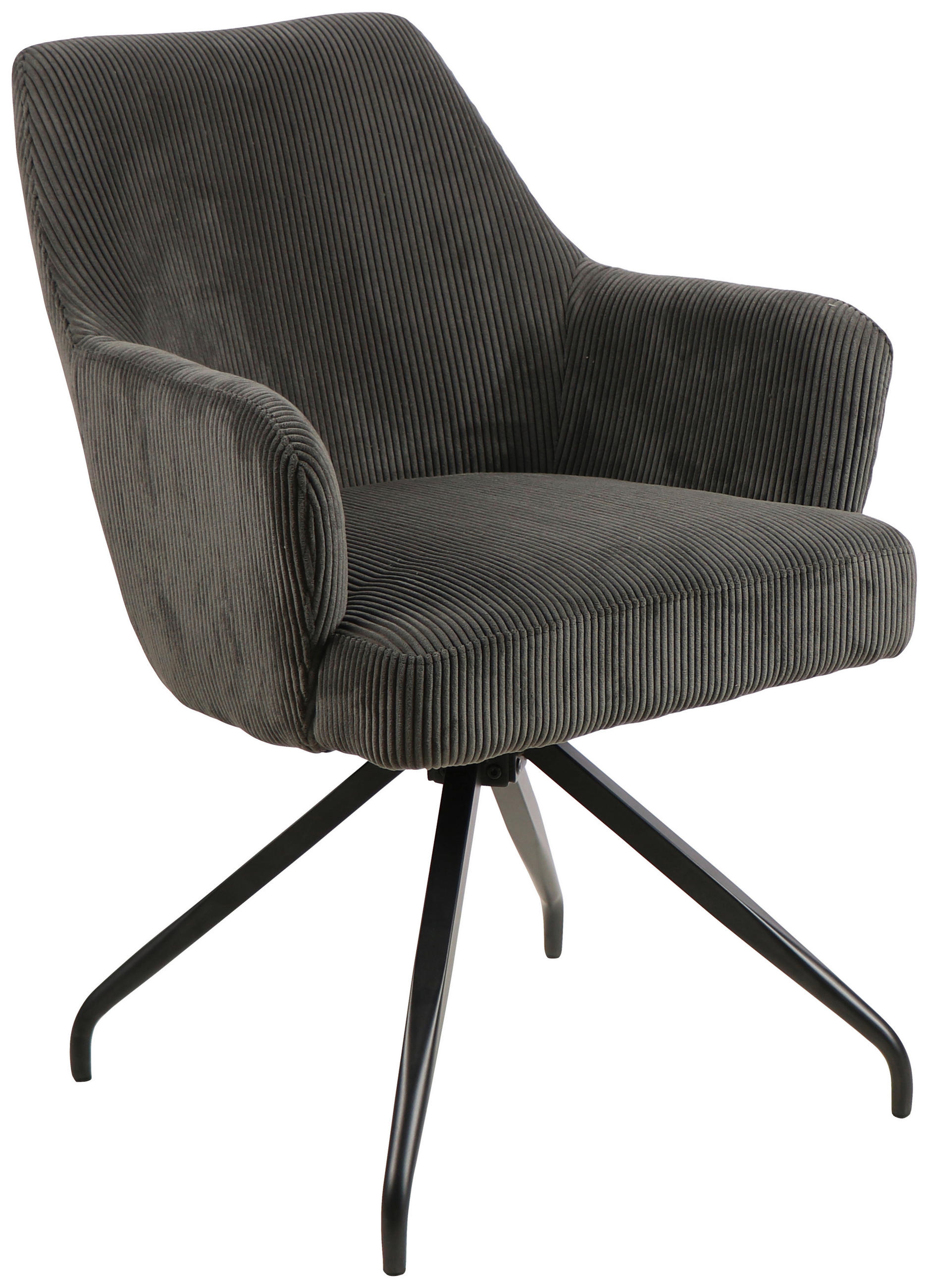 Armlehnstuhl Jeanette Grau Gepolstert