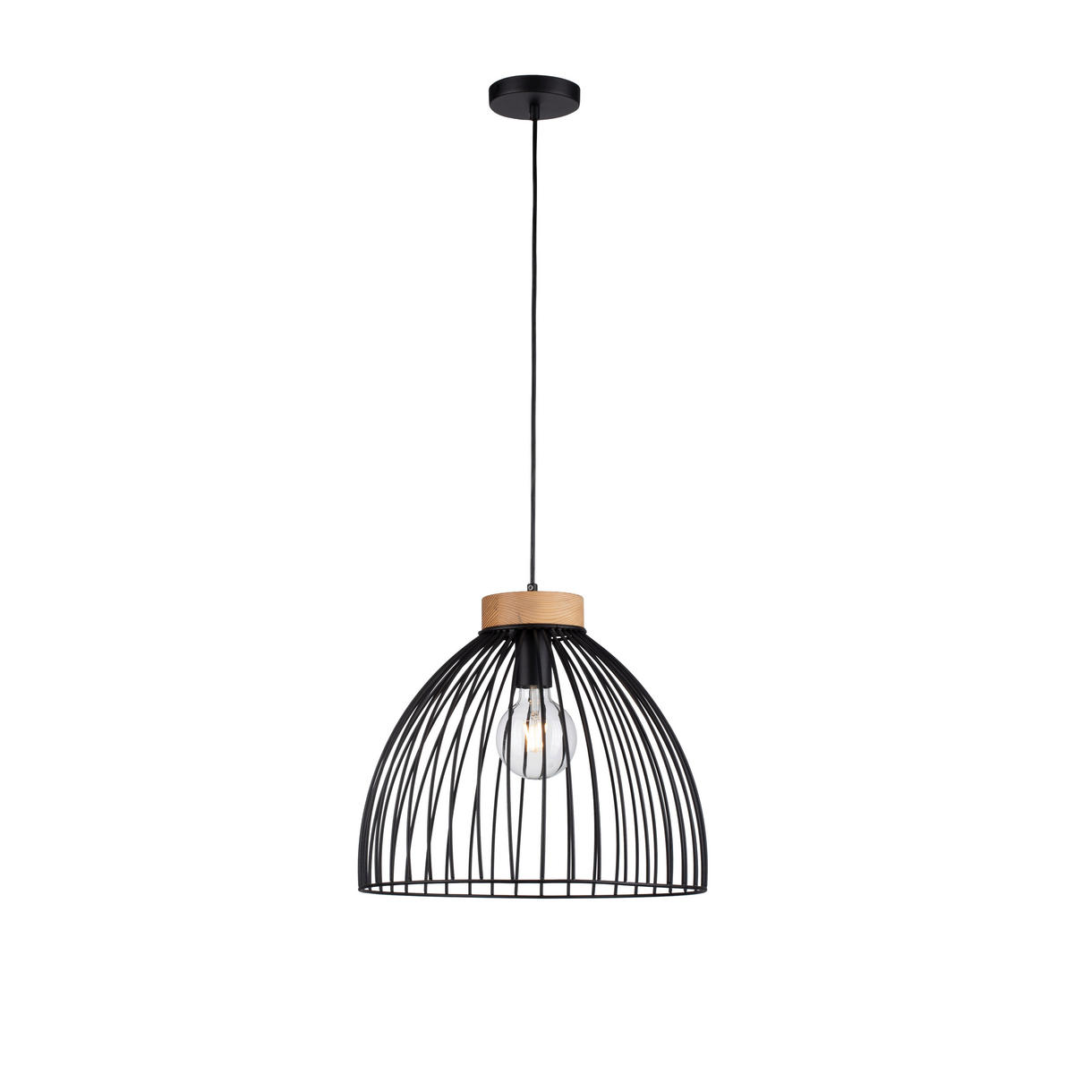 SVJETILJKA VISEĆA  - crna, Trend, drvo/metal (40/40/120cm)