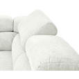 ECKSOFA Weiß Flachgewebe  - Chromfarben/Weiß, KONVENTIONELL, Textil/Metall (282/224cm) - Hom`in