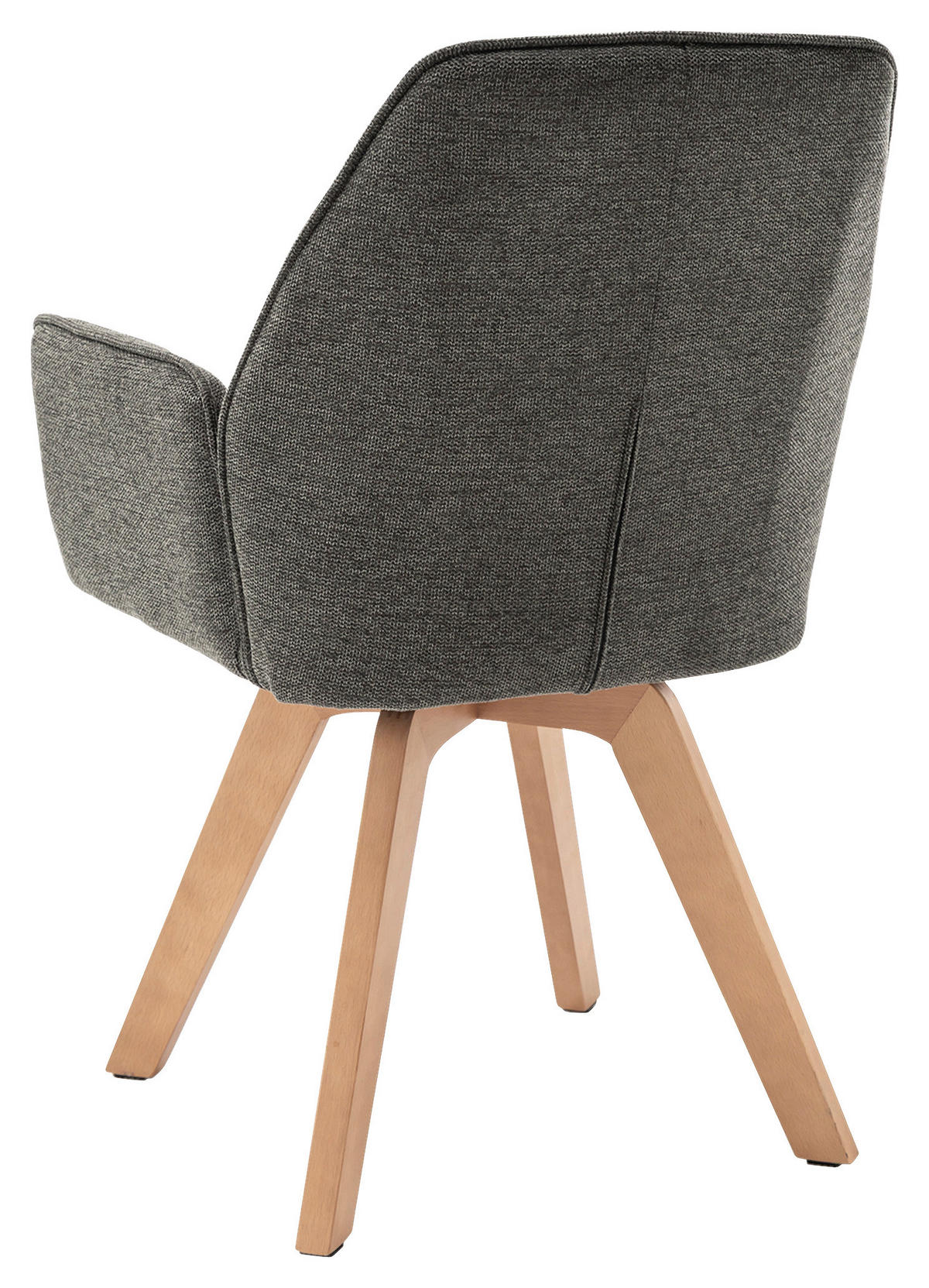 STUHL-SET Webstoff Anthrazit, Buchefarben Buche  - Anthrazit/Buchefarben, MODERN, Holz/Textil (57/89/61cm) - MID.YOU