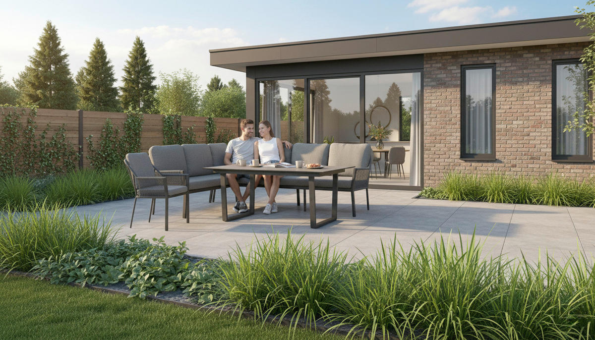 GARTENTISCH 180/100/74 cm Metall, Kunststoff Anthrazit rechteckig  - Anthrazit, Modern, Kunststoff/Metall (180/100/74cm) - Tierra Outdoor