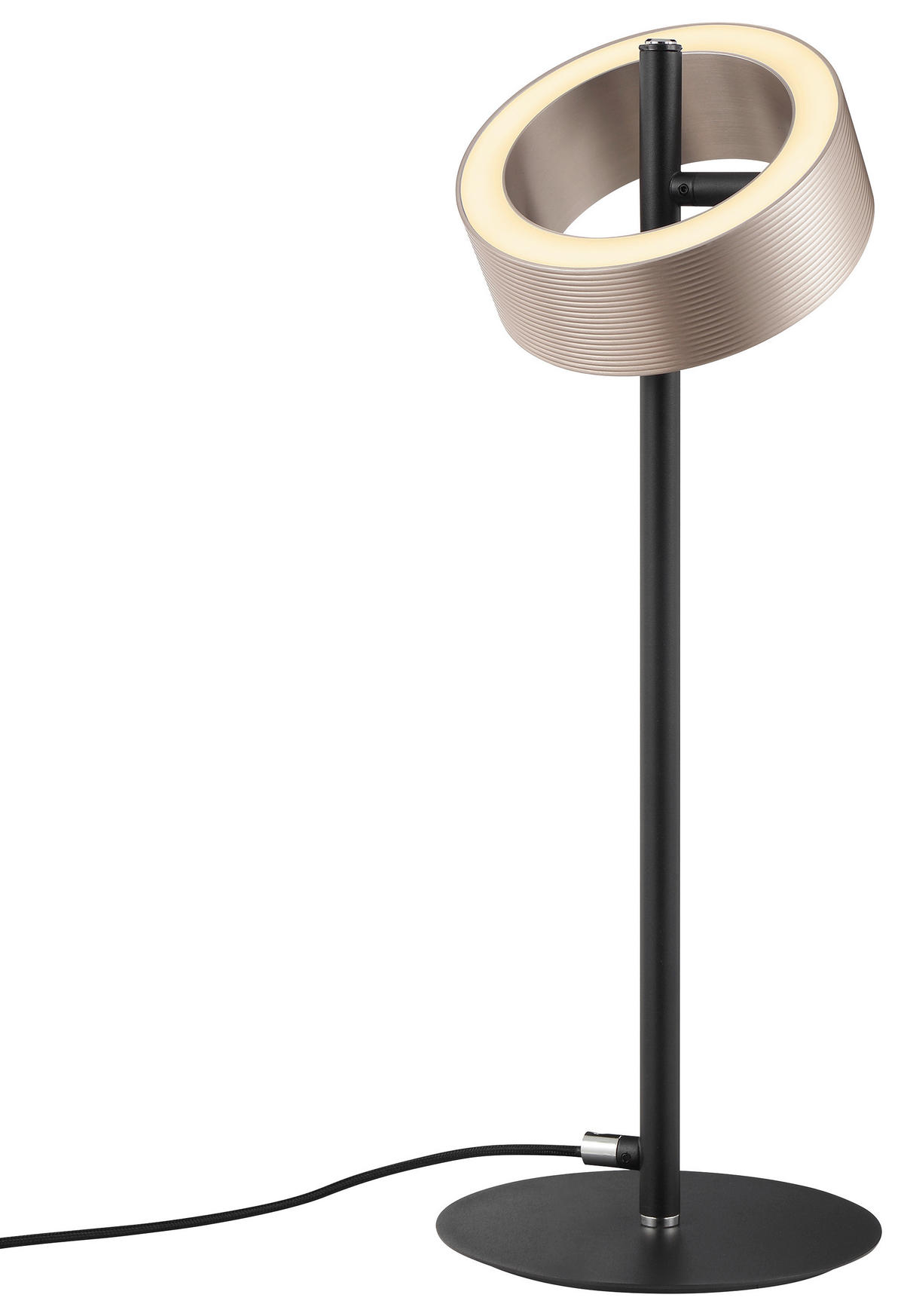 LED-TISCHLEUCHTE - Schwarz/Braun, Design, Metall (15/45cm) - Brilliant