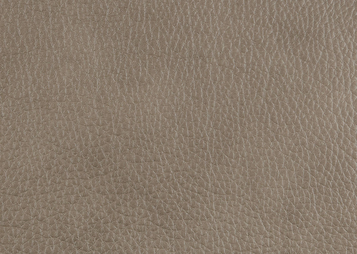 ECKSOFA in Echtleder Taupe  - Taupe/Schwarz, Design, Leder/Metall (334/172cm) - Hukla