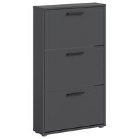 OMARA Z LOPUTAMI ZA ČEVLJE antracit - siva/črna, Design, umetna masa/leseni material (59/103/17cm) - Carryhome