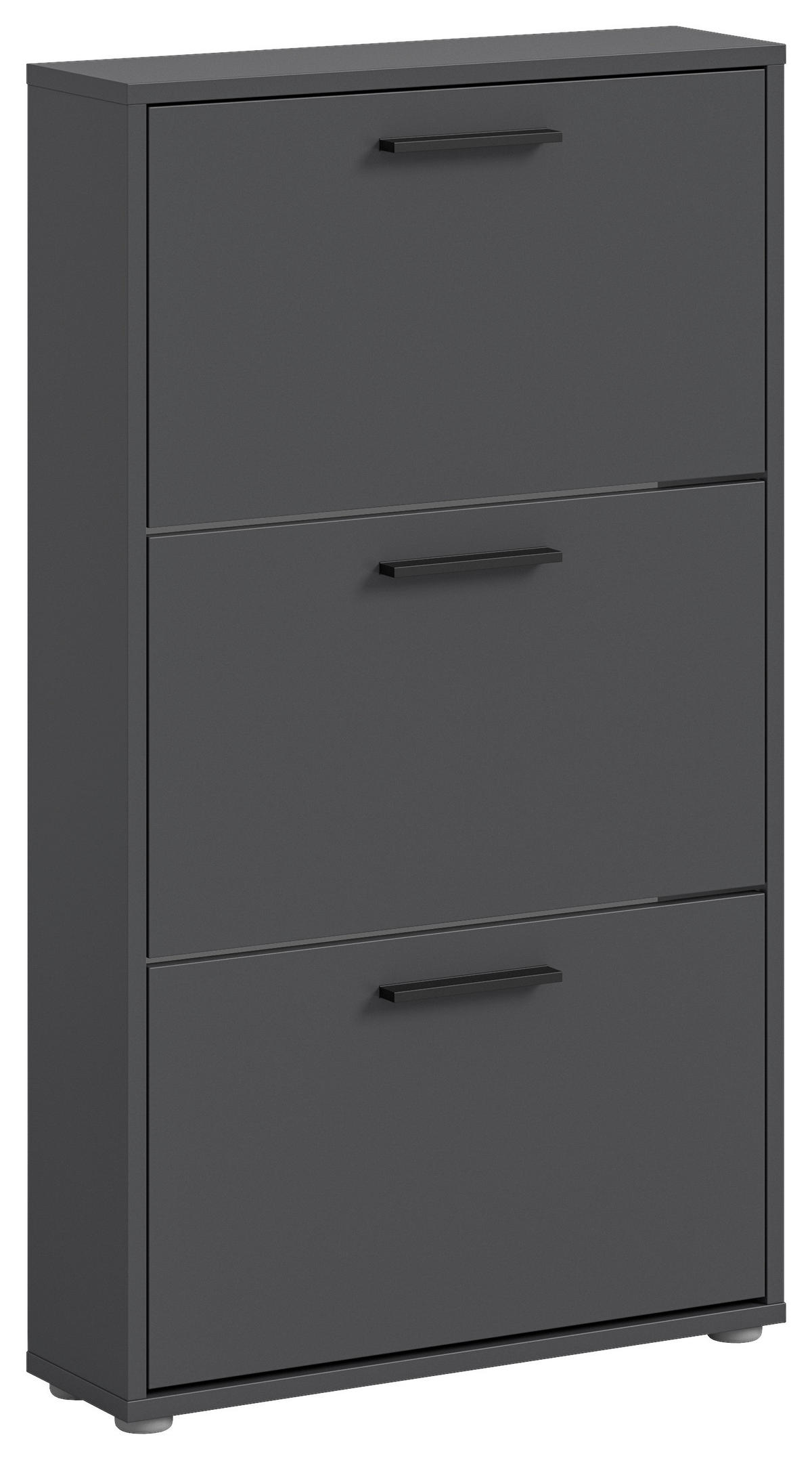 OMARA Z LOPUTAMI ZA ČEVLJE antracit - siva/črna, Design, umetna masa/leseni material (59/103/17cm) - Carryhome