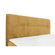 BOXSPRINGBETT 180/200 cm,  in Currygelb, Topper, H4 + H4 = sehr fest  - Currygelb/Schwarz, Design, Textil/Metall (180/200cm) - Esposa
