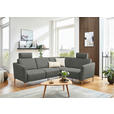 ECKSOFA  in Flachgewebe Grau  238/186 cm  - Eichefarben/Grau, Design, Holz/Textil (238/186cm) - Valnatura