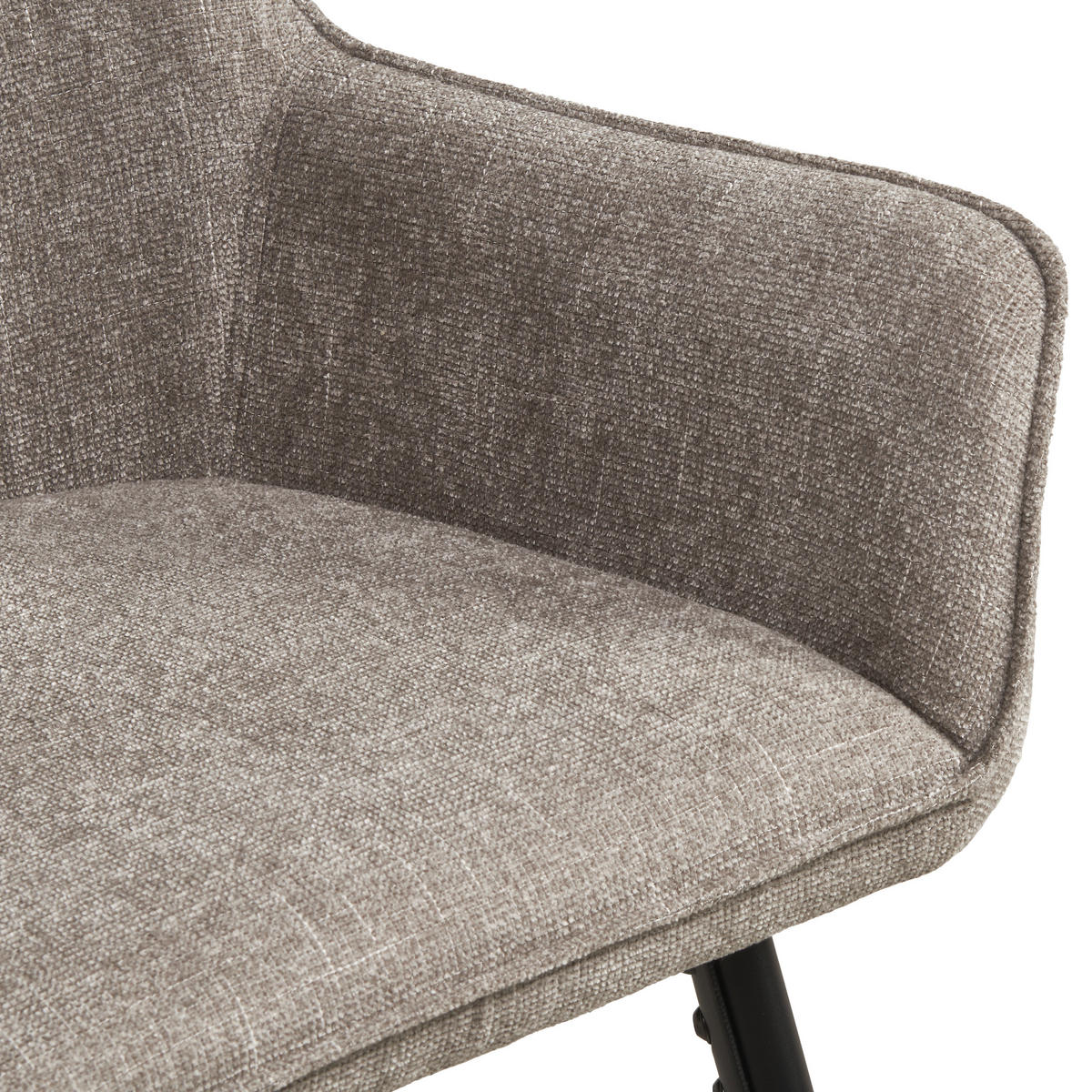 BARHOCKER in Schwarz, Taupe  - Taupe/Schwarz, KONVENTIONELL, Holz/Textil (57/105/57cm) - MID.YOU