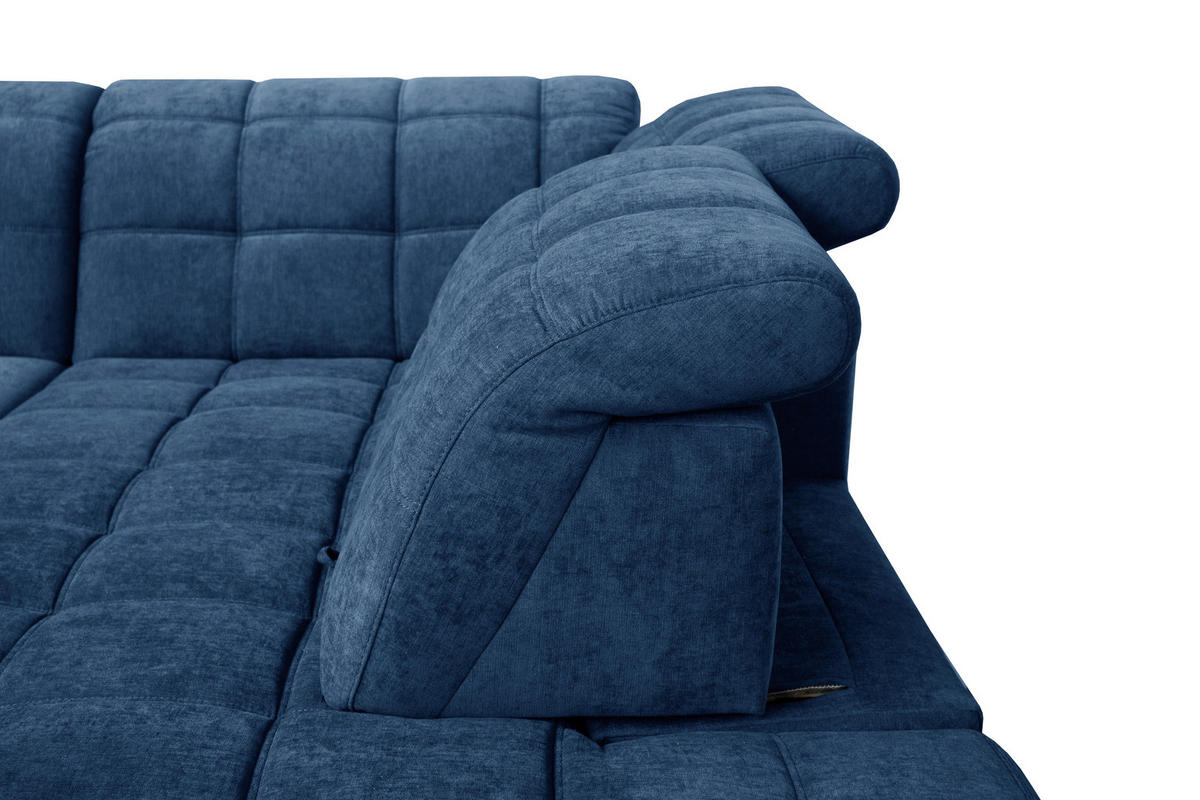 ROHOVÁ SEDACIA SÚPRAVA, textil, modrá - čierna/modrá, Design, drevo/textil (297/216cm) - Xora