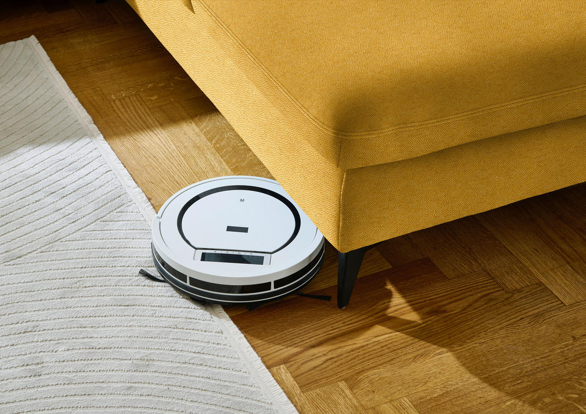 WOHNLANDSCHAFT  in Chenille Currygelb  - Currygelb/Schwarz, Design, Textil/Metall (198/369/255cm) - Beldomo Style