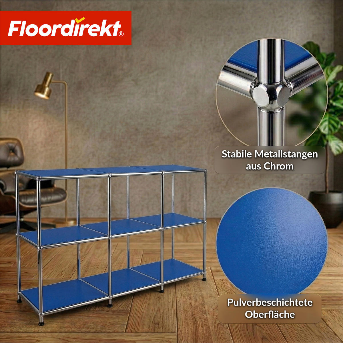 SIDEBOARD Concept Epure MK-018 116/82/40 cm  - Blau, Basics, Metall (116/82/40cm) - Floordirekt