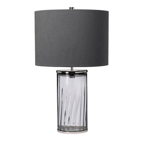 BORDSLAMPA Elstead Reno 35.5/60.4 cm   - nickelfärgad/grå, Design, metall/glas (35.5/60.4cm) - Elstead Lighting