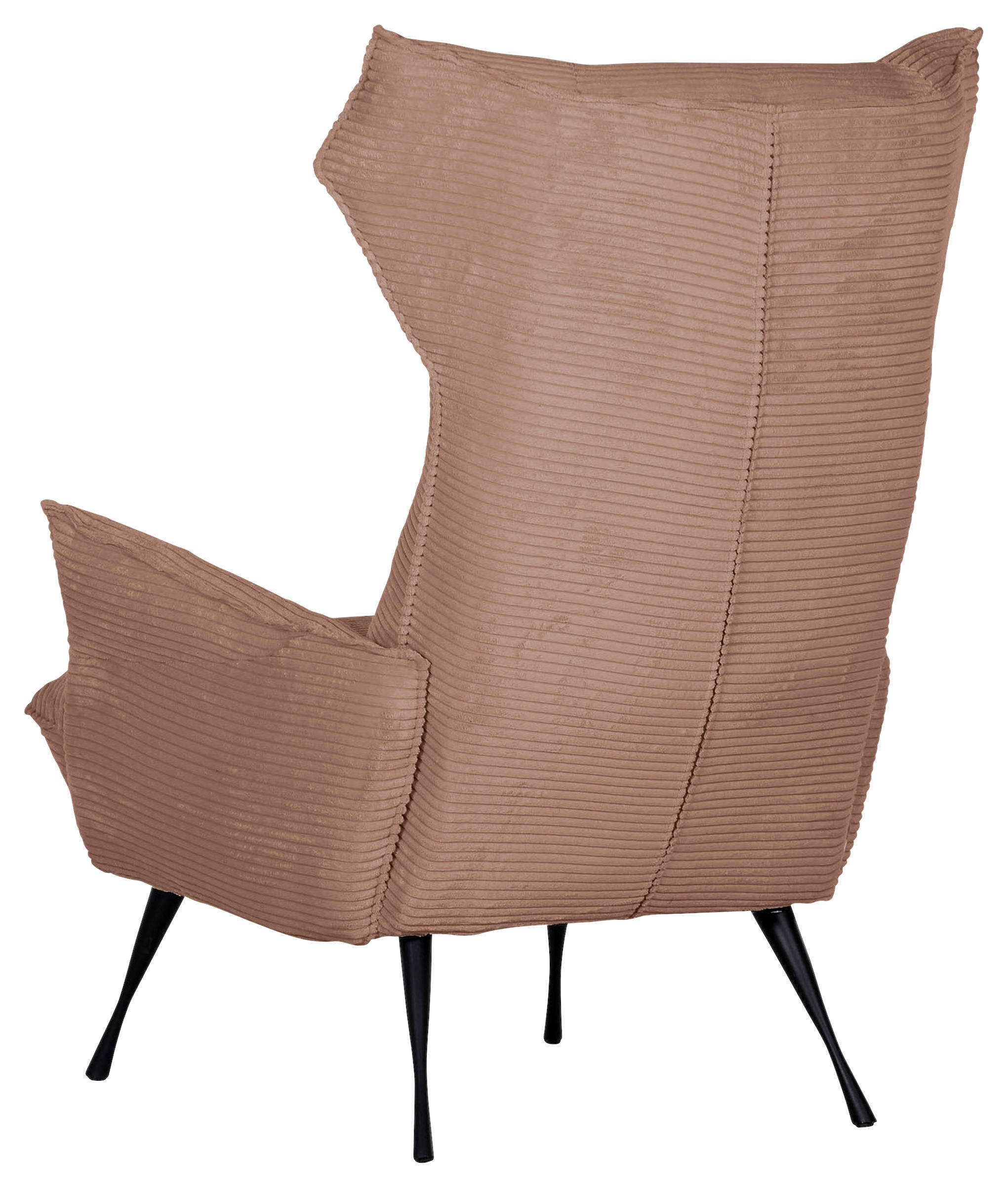 ÖRONLAPPSFÅTÖLJ i manchester rosa  - svart/rosa, Klassisk, metall/textil (83/110/92cm) - MID.YOU