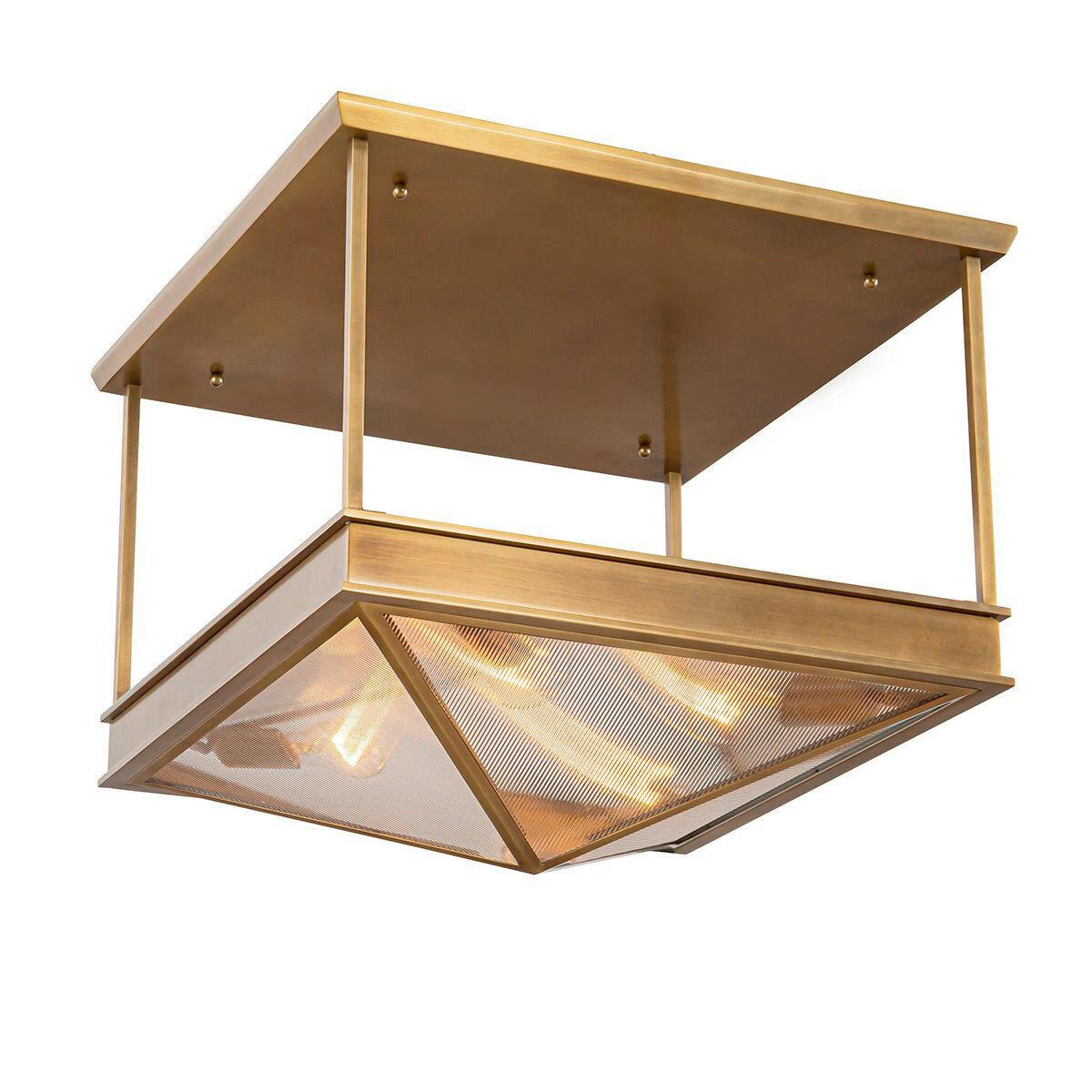 DECKENLEUCHTE 42/48,2 cm    - Messingfarben, KONVENTIONELL, Glas/Metall (42/48,2cm) - Elstead Lighting