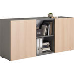 SIDEBOARD  160/74,8/42 cm  - Eichefarben/Graphitfarben, KONVENTIONELL, Holzwerkstoff (160/74,8/42cm) - Venda