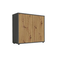 KOMMODE Mailand Typ 4  in 79/73/33 cm  - Anthrazit/Schwarz, MODERN, Holzwerkstoff/Kunststoff (79/73/33cm) - MID.YOU