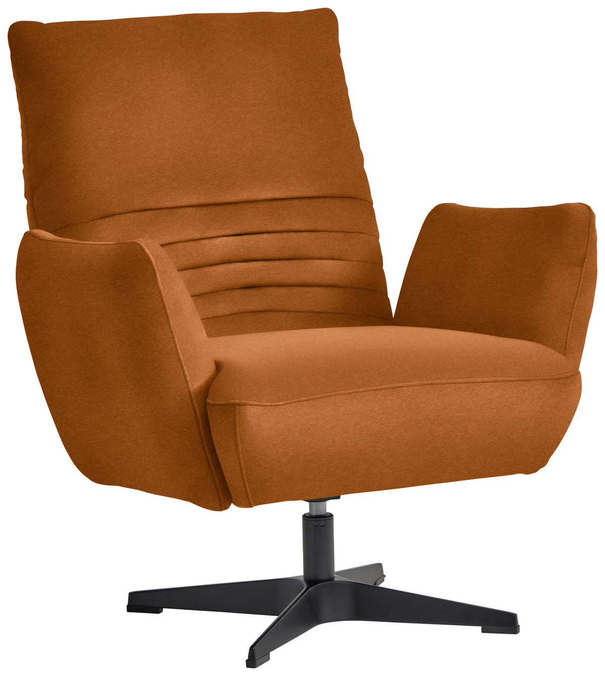 SESSEL in Teddystoff Cognac  - Cognac/Schwarz, Design, Textil/Metall (60/94/86cm) - Dieter Knoll