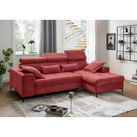 ECKSOFA Chenille  - Schwarz, Basics, Textil/Metall (270/186cm) - Livetastic