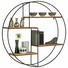WANDREGAL - Schwarz/Akaziefarben, Trend, Holz/Metall (90/90/21cm) - Landscape WANDREGAL - Schwarz/Akaziefarben, Trend, Holz/Metall (90/90/21cm) - Landscape