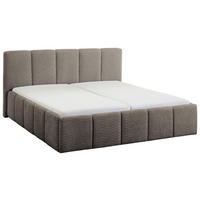 POLSTERBETT 180/200 cm,  in Anthrazit,  - Anthrazit/Schwarz, Design, Holz/Textil (180/200cm) - Xora