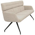SITZBANK 220/91/70 cm  in Schwarz, Beige  - Beige/Schwarz, Design, Textil/Metall (220/91/70cm) - Dieter Knoll