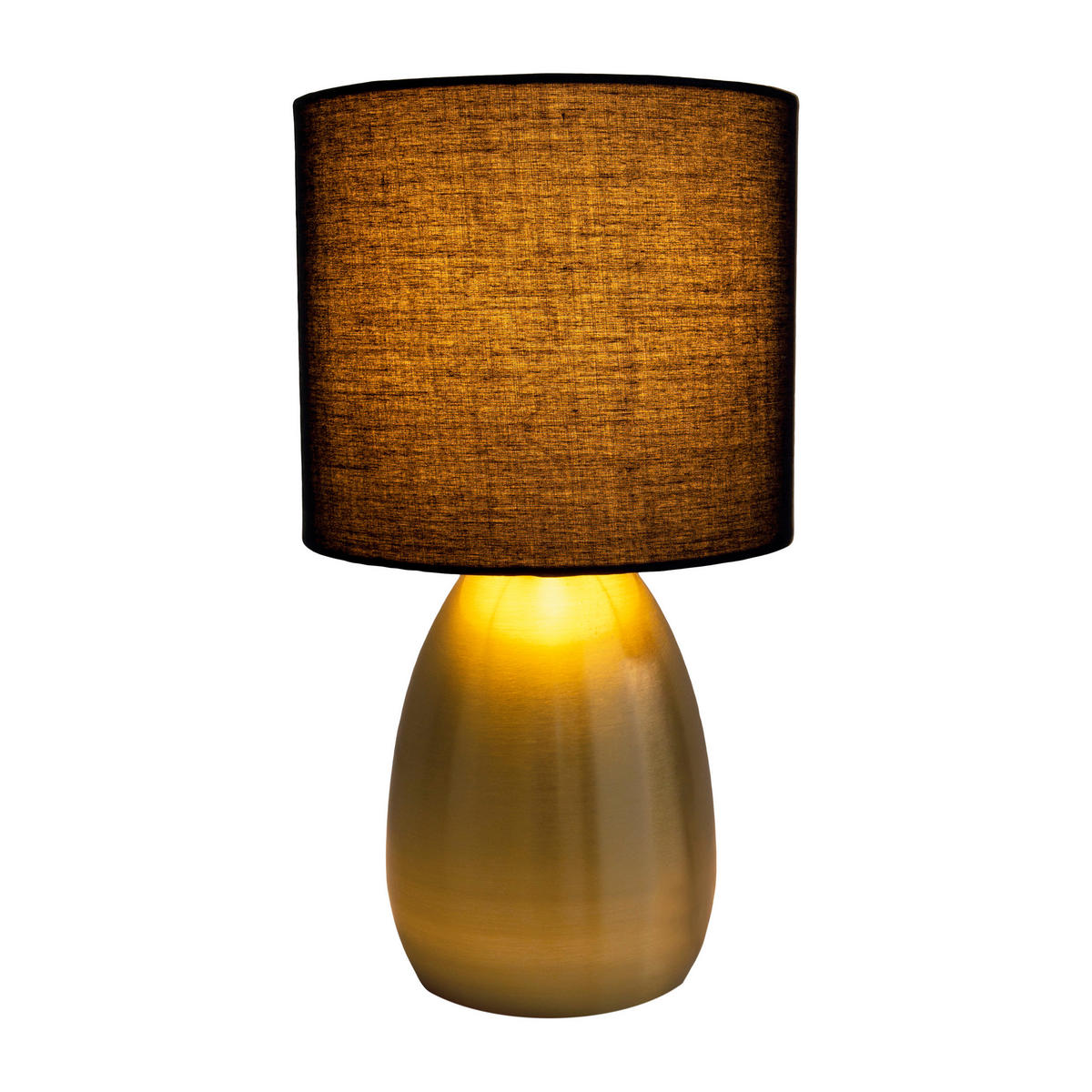 TISCHLEUCHTE Aurum 17,5/33 cm   - Goldfarben/Schwarz, Design, Textil/Metall (17,5/33cm) - Näve