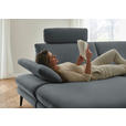 WOHNLANDSCHAFT  in Chenille, Flachgewebe Dunkelgrau  - Dunkelgrau/Schwarz, Design, Textil/Metall (180/344/208cm) - Dieter Knoll