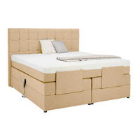 BOXSPRINGBETT 140/200 cm  in Beige  - Beige/Schwarz, Basics, Kunststoff/Textil (140/200cm) - Moderano