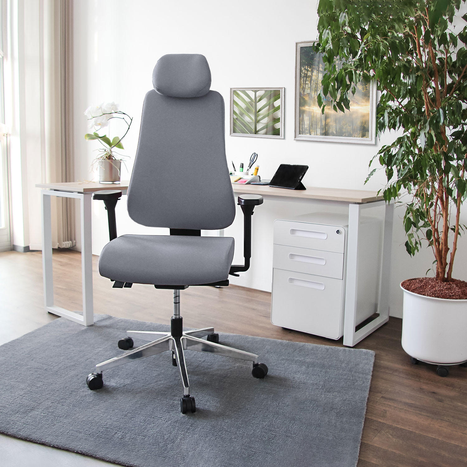 DREHSTUHL Flachgewebe Anthrazit  - Anthrazit, MODERN, Kunststoff/Textil (70/148/65cm) - MID.YOU