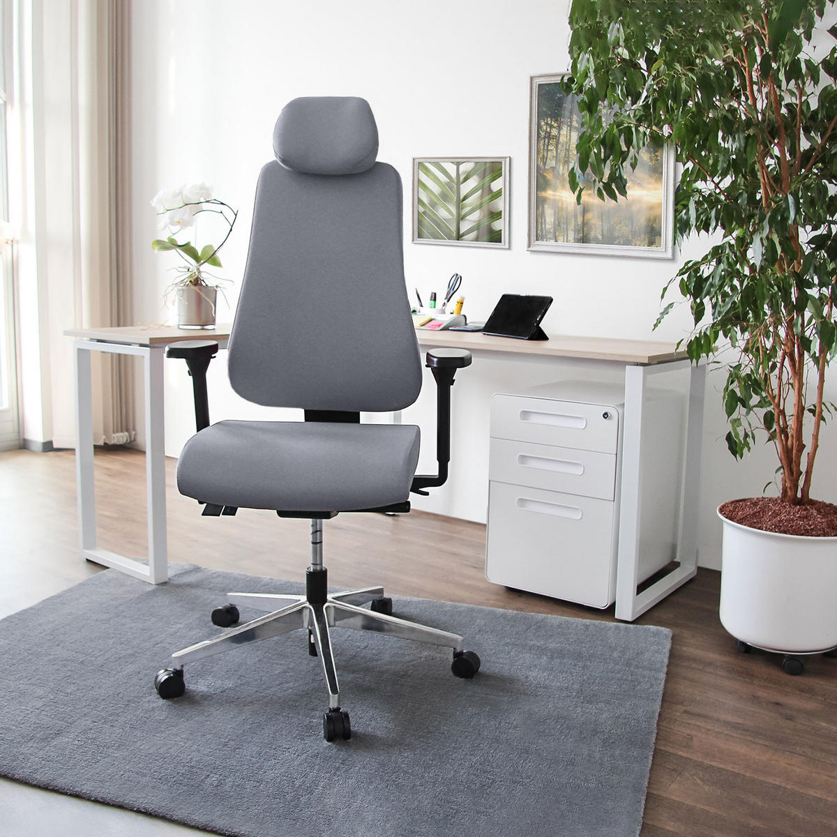 DREHSTUHL Flachgewebe Anthrazit  - Anthrazit, MODERN, Kunststoff/Textil (70/148/65cm) - MID.YOU