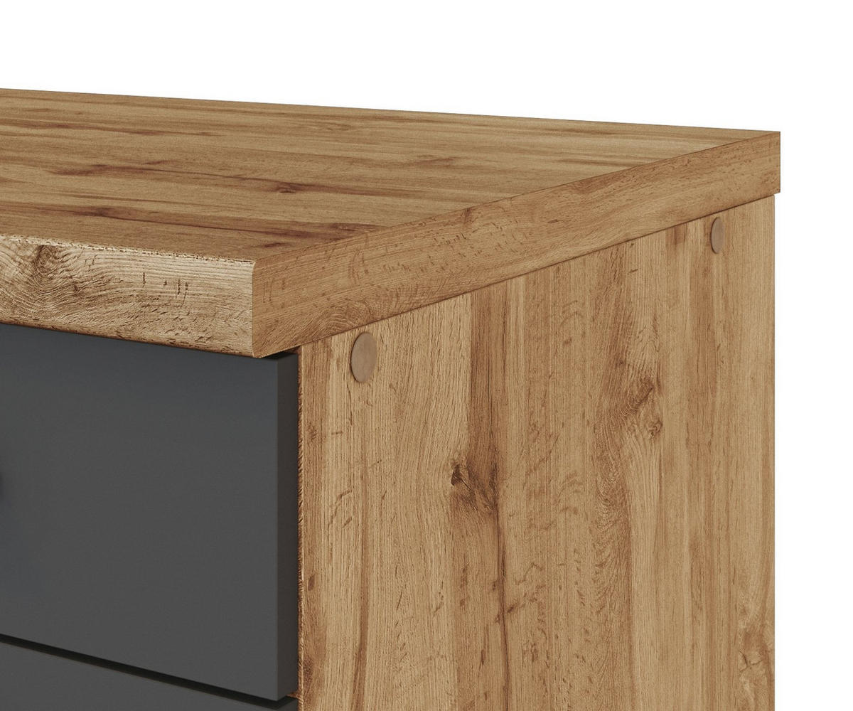 GERÄTEUMBAUSCHRANK 60/85/60 cm  in Anthrazit, Apfelbaumfarben  - Chromfarben/Apfelbaumfarben, Modern, Holzwerkstoff/Metall (60/85/60cm) - Held
