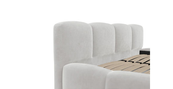 POLSTERBETT Lattenrost, Bettkasten Weiß 180/200 cm - Schwarz/Weiß, Design, Holz/Textil (180/200cm) - Carryhome