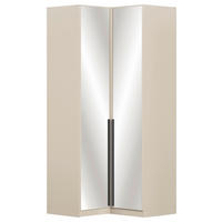 ECKKLEIDERSCHRANK 100/229/102 cm  - Champagner/Grau, MODERN, Glas/Holzwerkstoff (100/229/102cm) - Rauch Möbel