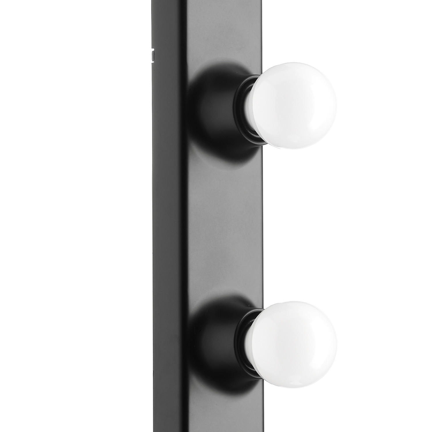 SPIEGELLEUCHTE 5/5/60 cm   - Schwarz, KONVENTIONELL, Kunststoff (5/5/60cm)