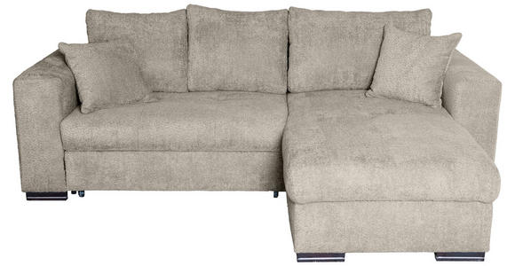 ECKSOFA Creme Webstoff  - Creme/Braun, KONVENTIONELL, Holz/Textil (170/235cm) - Carryhome