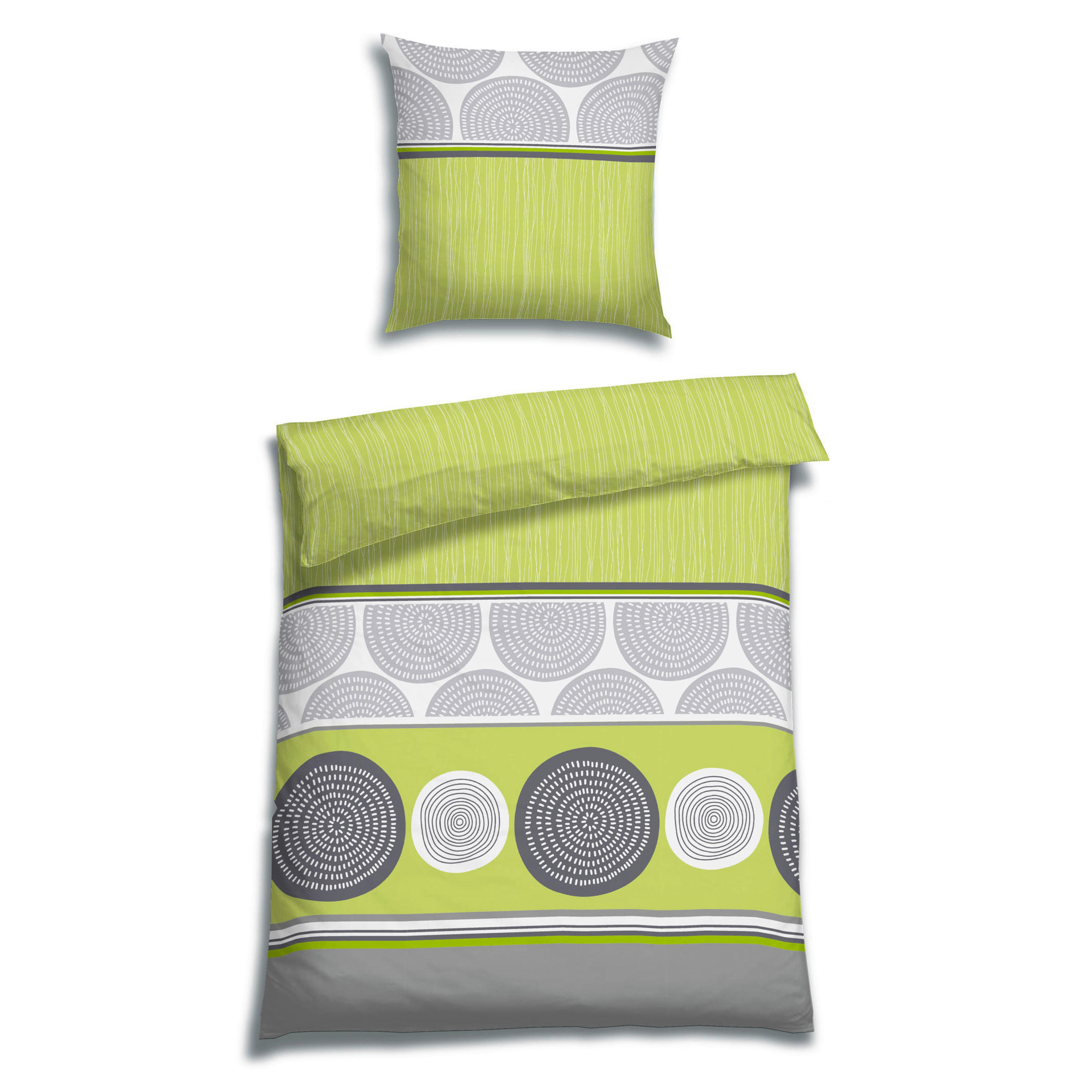 BETTWÄSCHE 2-teilig Renforcé 135/200 cm  - Hellgrau, Basics, Textil (135/200cm) - Florella