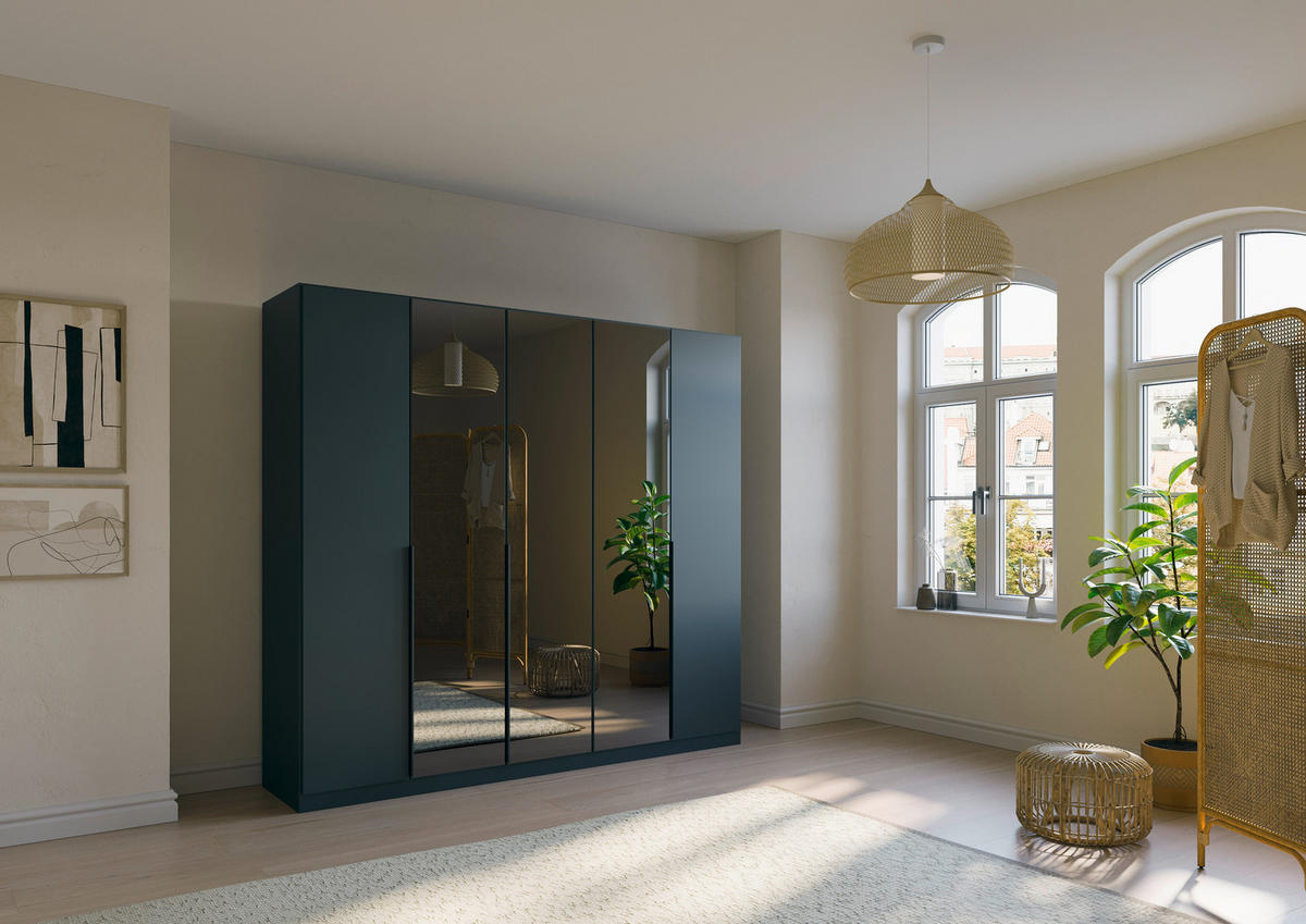 DREHTÜRENSCHRANK in Grau  - Grau, Modern, Holzwerkstoff/Metall (226/210/54cm) - Rauch Möbel