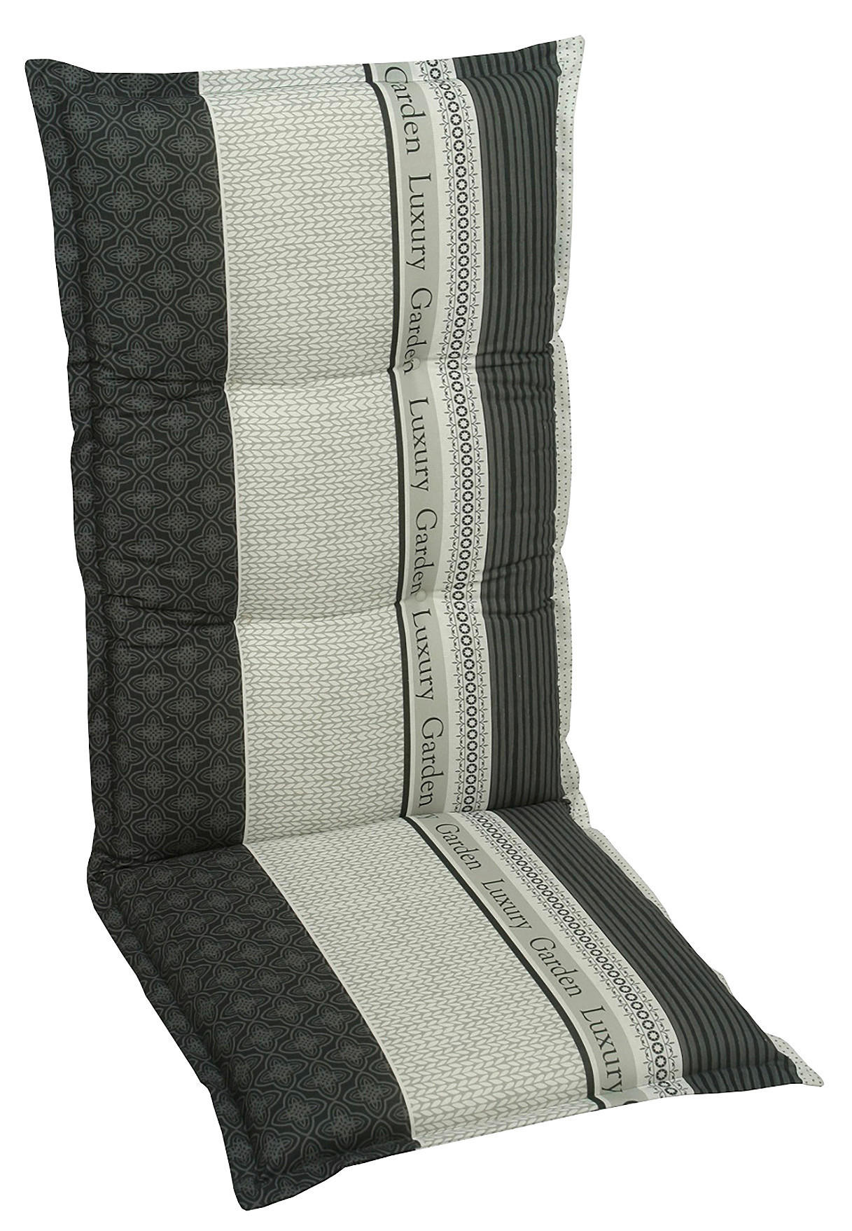 SZÉKPÁRNA antracit, krémszínű, fekete, fehér  - krémszínű/fekete, Design, textil (50/7/108cm)