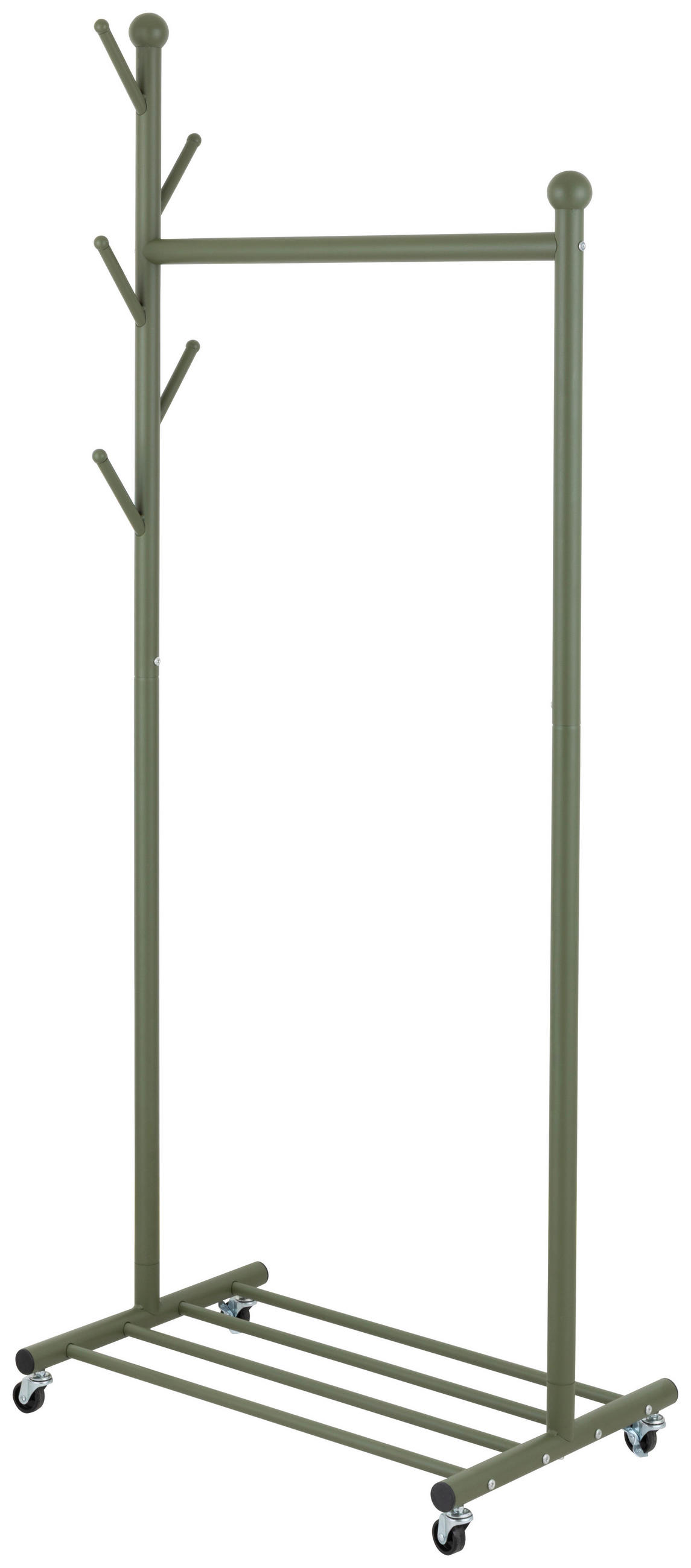Mid.you Kleiderwagen Grün 68x171x43 cm