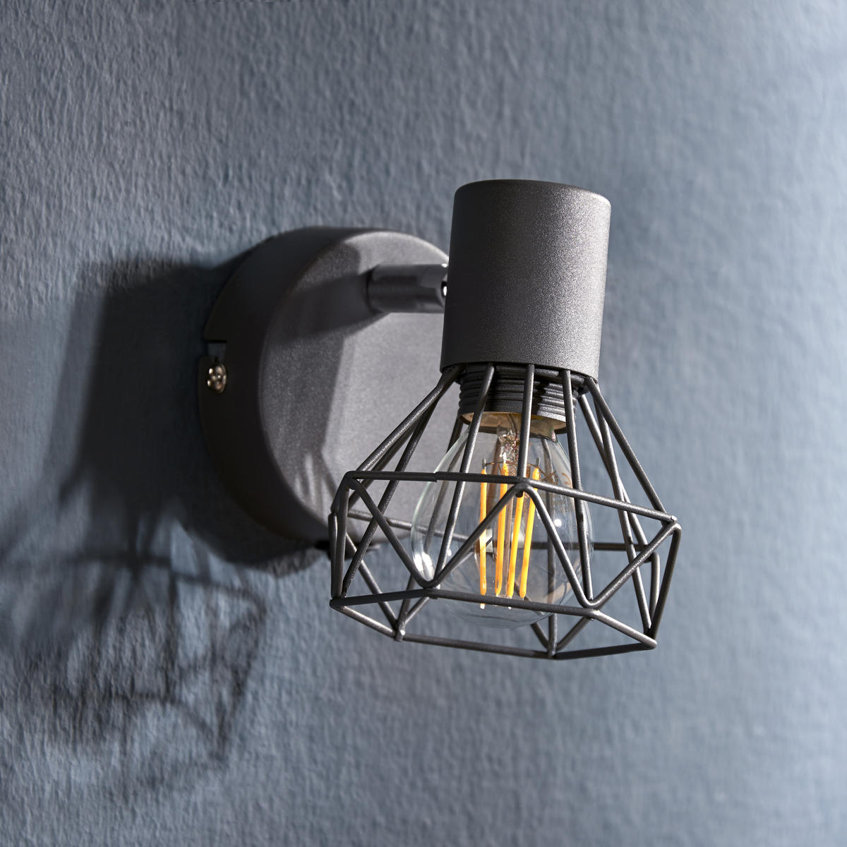 BODOVÉ SVÍTIDLO, 40 W/E14, 8/13,5 cm - šedá, Lifestyle, kov (8/13,5cm) - Marama