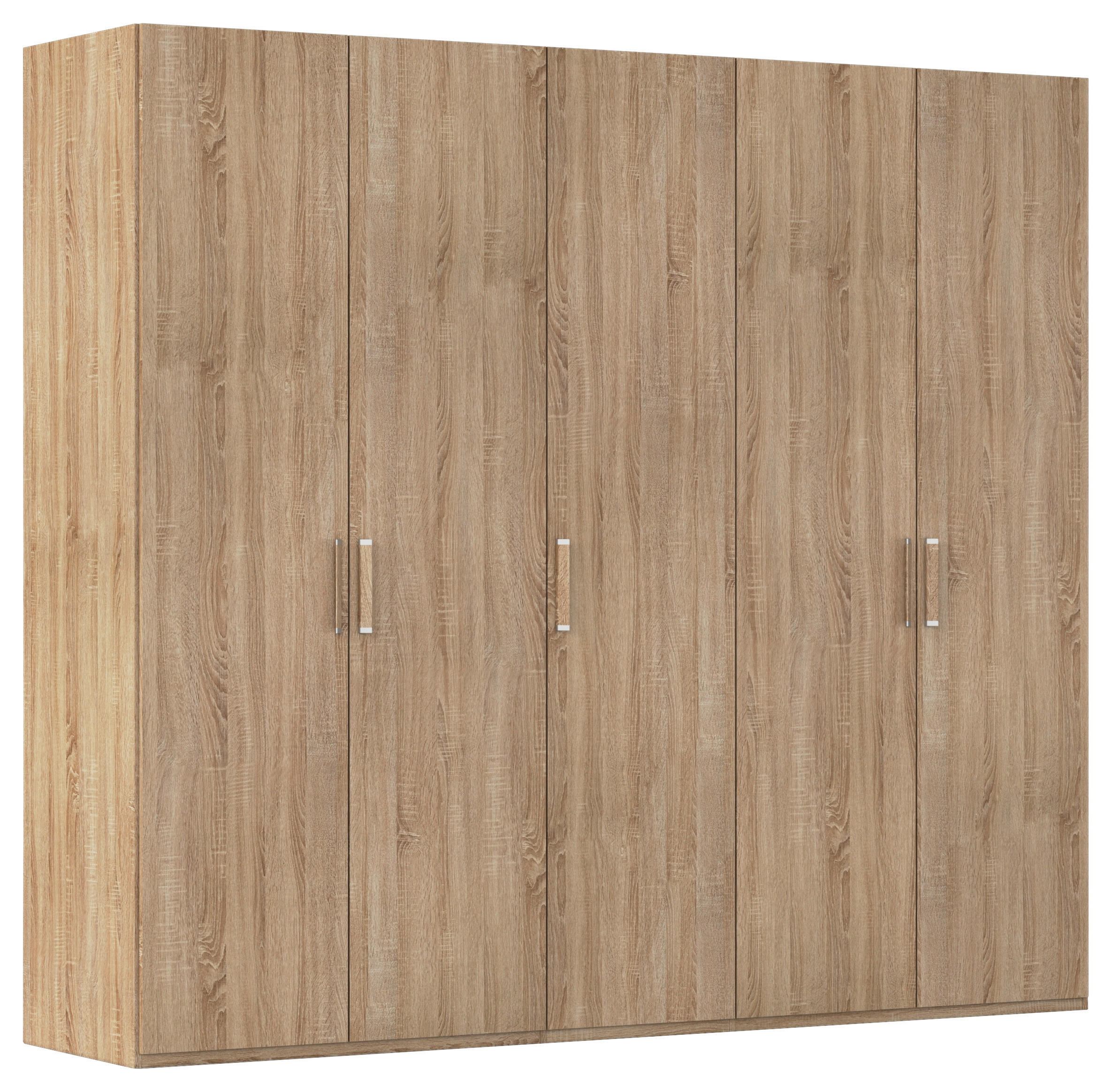 DREHTÜRENSCHRANK  in Sonoma Eiche  - Silberfarben/Sonoma Eiche, Design, Holzwerkstoff/Kunststoff (251/223/60cm) - Novel