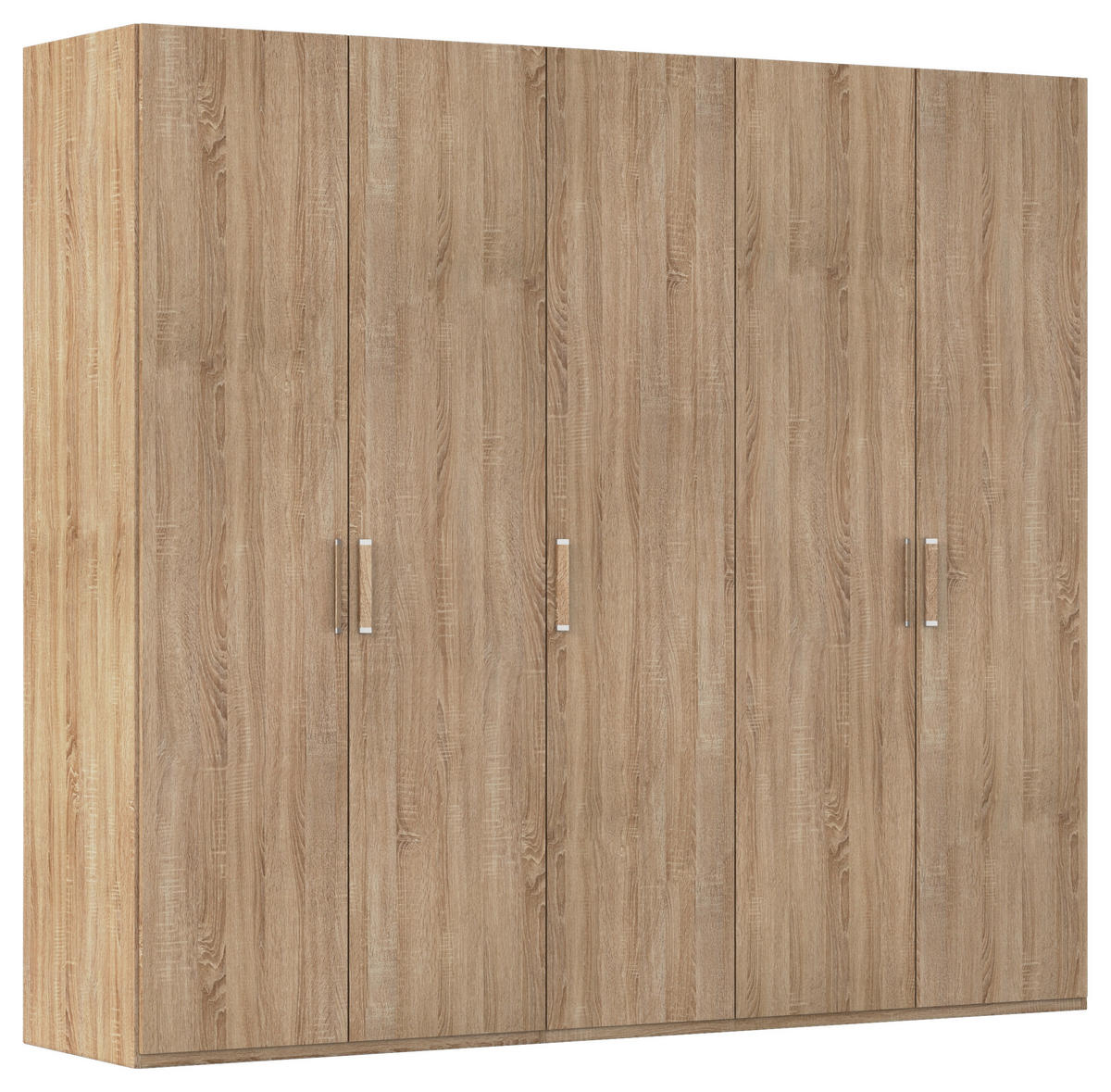 DREHTÜRENSCHRANK 251/223/60 cm 5-türig Sonoma Eiche  - Silberfarben/Sonoma Eiche, Design, Holzwerkstoff/Kunststoff (251/223/60cm) - Novel