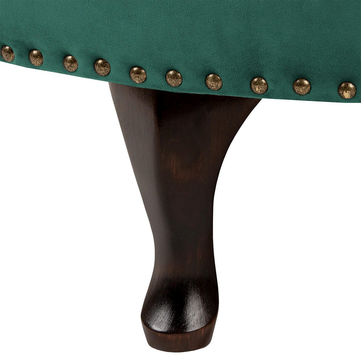 HOCKER Textil Grün  - Braun/Grün, Design, Holz/Textil (80/45/80cm) - Livetastic